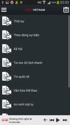 Radio Việt Nam android App screenshot 1